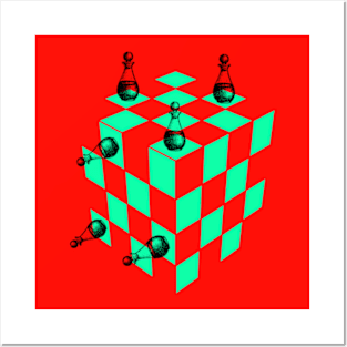 Chess cube Posters and Art